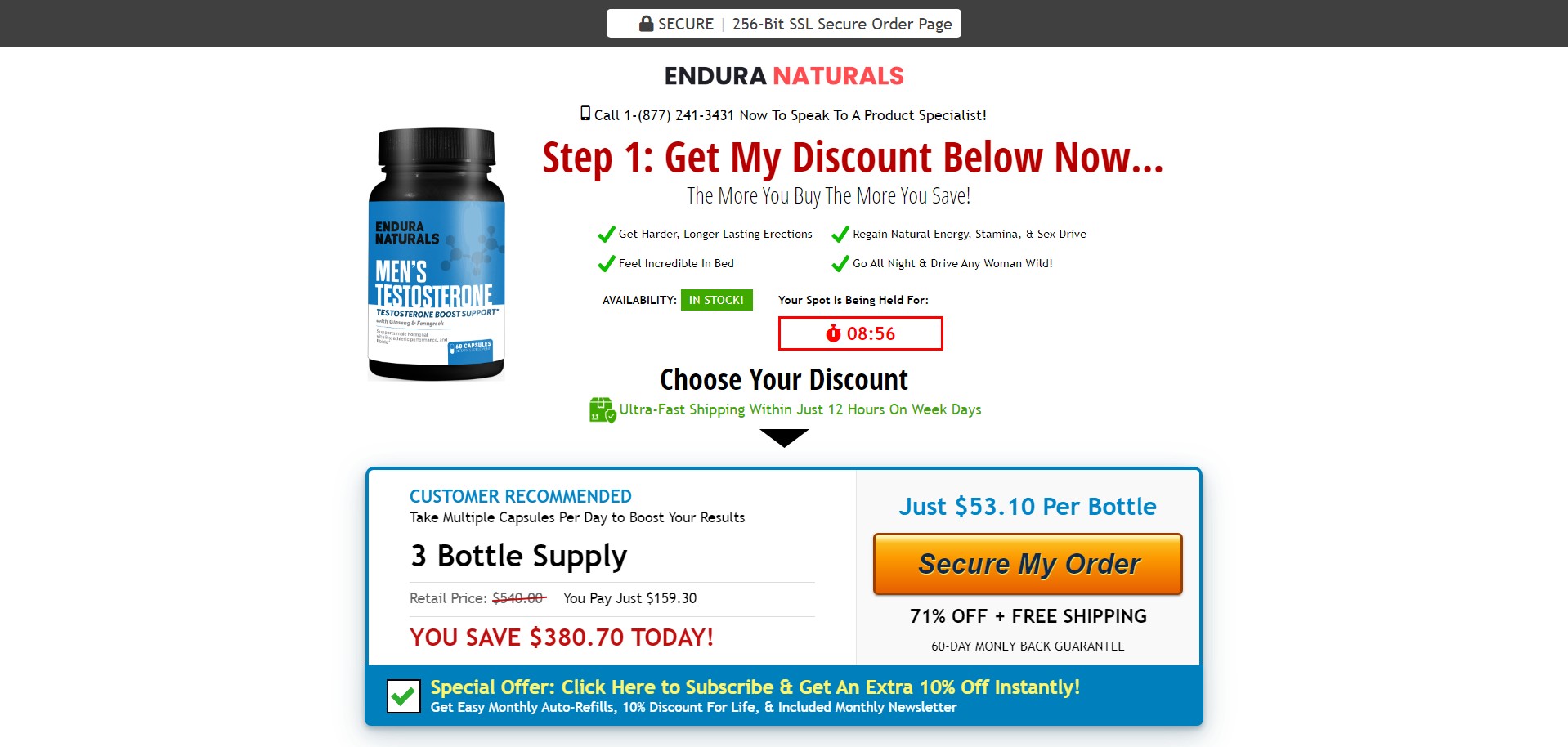 Endura naturals muška testosteron Proizvod
